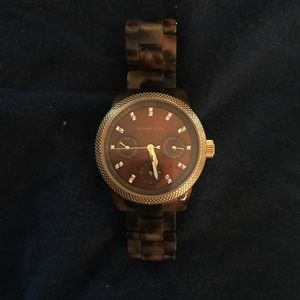 Michael Kors Small Face Tortoise Watch